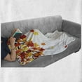 thumbnail image 6 of Autumn Soft Flannel Fleece Blanket, Fall Season Foliage on Tree Branches Canadian Colorful Maple Leaves Romantic Nature, Cozy Plush for Indoor and Outdoor Use, 50" x 70", Multicolor, by Ambesonne, 6 of 6