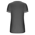 thumbnail image 5 of up to 60% off Gifts Usmixi Cute Tops for Women Short Sleeve V-Neck Solid T shirts Summer Lightweight Cold Shoulder Plus Size Tunic Blouse Dark Gray XXXL Clothes, 5 of 6
