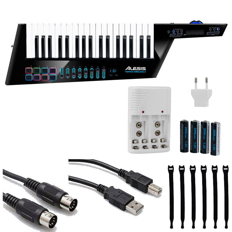 Alesis Vortex Wireless 2 Wireless USB/MIDI Keytar Controller + Bundle