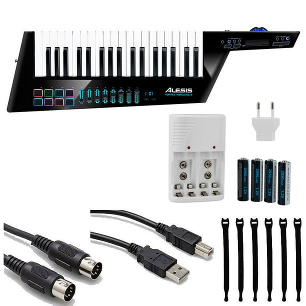 Alesis Vortex Wireless 2 Wireless Usb Midi Keytar Controller Bundle Walmart Com