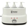 Master Massage Oil and Lotion Warmer with 3 Bottles, White, 11"