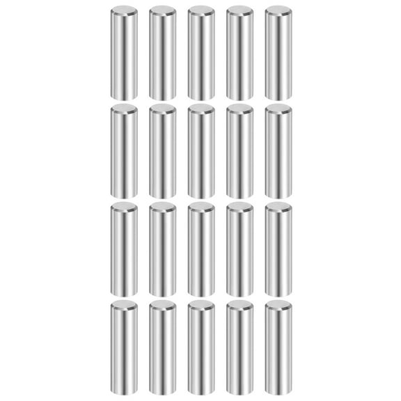 20 Pack 8 mm x 25 mm Dowel Pins, 316L Stainless Steel Cylindrical Dowel Pins Shelf Support Peg Pin Rod Fasten Elements Metal Shelf Pegs Silver Tone