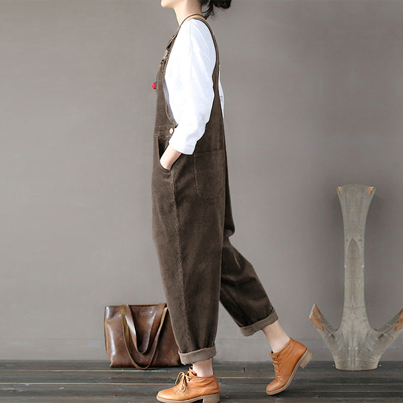 ZANZEA Womens Jumpsuits O-Neck 