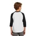 thumbnail image 2 of Sport-Tek Youth Colorblock Raglan Jersey-S (White/Black), 2 of 6