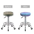 thumbnail image 5 of Junzan Multicolor Glitter Bar Stool Cover Round Seat Cushion With Elastic Washable And Non Slip Bottom For Barstool Padded Chair Slipcover - 13 Inch, 5 of 7