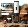 thumbnail image 2 of 3 In 1 Portable Coffee Maker, 15 Bar Portable Espresso Machine with LED Display and USB, Travel Coffee Maker Self-Heating, Compatible with Ground Coffee & Capsules(Ns&DG) for RV, Office (Champagne), 2 of 9