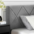 thumbnail image 6 of Mellow Olena Upholstered Platform Bed Frame with Diamond Channel Tufted Headboard, Queen, 6 of 12
