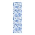thumbnail image 2 of 44"x10" Skateboard Grip Tape Protector Sheets Nonslip Protection Griptape Sheet for Outdoor Sports Blue Watercolor Floral Pattern, 2 of 7