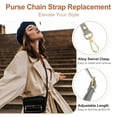 thumbnail image 3 of Uxcell Leather Purse Strap Replacement PU Adjustable Shoulder Crossbody Replacement Strap Light Gray/Gold, 3 of 7