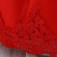 thumbnail image 6 of IBTOM CASTLE Baby Girls Formal Dress Lace Bowknot Baptism Embroidery Princess Birthday Wedding Flower Tutu Gown with Headwear 12-18 Months Red, 6 of 8