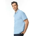thumbnail image 3 of Gildan Men's Softstyle Pique Polo Shirts, Polos 100% Ring-Spun Cotton Short Sleeve Golf Polo Shirt, Light Blue S, 3 of 5