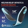 thumbnail image 5 of PCSsole Plantar Fasciitis Insoles Men Women- 220+lbs Heavy Duty High Arch Support Inserts with Comfort Cushion Orthotic Pain Relief Insoles for Flat Feet - Arch Pain - Heel Pain -Work Boot Shoe Insole, 5 of 6