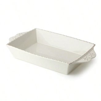 LE TAUCI Ceramic Baking Dish Set - 3-Piece Deep Casserole Pans With Roasting Racks, Oven & Microwave Safe (4.6QT, 3QT, 1.6QT)