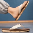 thumbnail image 6 of Wensltd Men's Flip Flops Sandals Thick Sole Spring Summer Beach Outdoor Daily Walking Casual Vacation Sandals Brown, 6 of 9