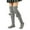Grey, variant on Prolriy Thigh High Socks for Women Autumn and Winter Solid Color Knit Over The Knee Stockings Womens Socks C