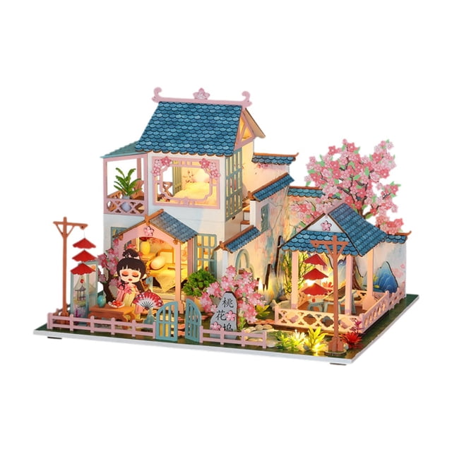 Kits de casa de muñecas en miniatura Hugo con juego de muebles modelo de China para regalo creativo