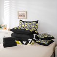thumbnail image 6 of Castle Fairy Geometric Plaid Bedding Comforter Set,Minimalist Checkered King Bedding Sets, 6 of 8