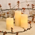 thumbnail image 4 of LumaBase Battery Operated Multifunction Wax LED Candles - Set of 3 (Square), 4 of 11