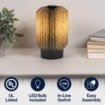 thumbnail image 6 of JONATHAN Y JYL9102A Banks 8.5" Modern Minimalist Paper Pleated Column Accent LED Table Lamp, Black, 6 of 7