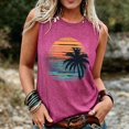 thumbnail image 2 of Atkumj Sleeveless Graphic Tees for Women Casual Round Neck Print Tank Tops Trendy Comfy Versatile Going Out Summer Tops 2XL, 2 of 6