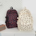 thumbnail image 4 of UJNDER Fashion Lightweight Bow Print Backpack 3 Piece Set for Daily Travel School and Casual Use Versatile Stylish Daypack,Coffee,Mid, 4 of 6