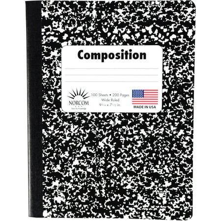 Black And White Composition Book Wide Ruled 9 75 X 7 5 100