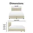 thumbnail image 2 of Finch Maxwell Storage Bed with Adjustable Height Headboard King Size Beige, 2 of 9
