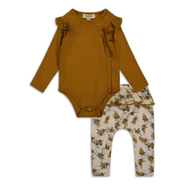 Jessica Simpson - Jessica Simpson Baby Girls' Bodysuit & Pants Outfit ...
