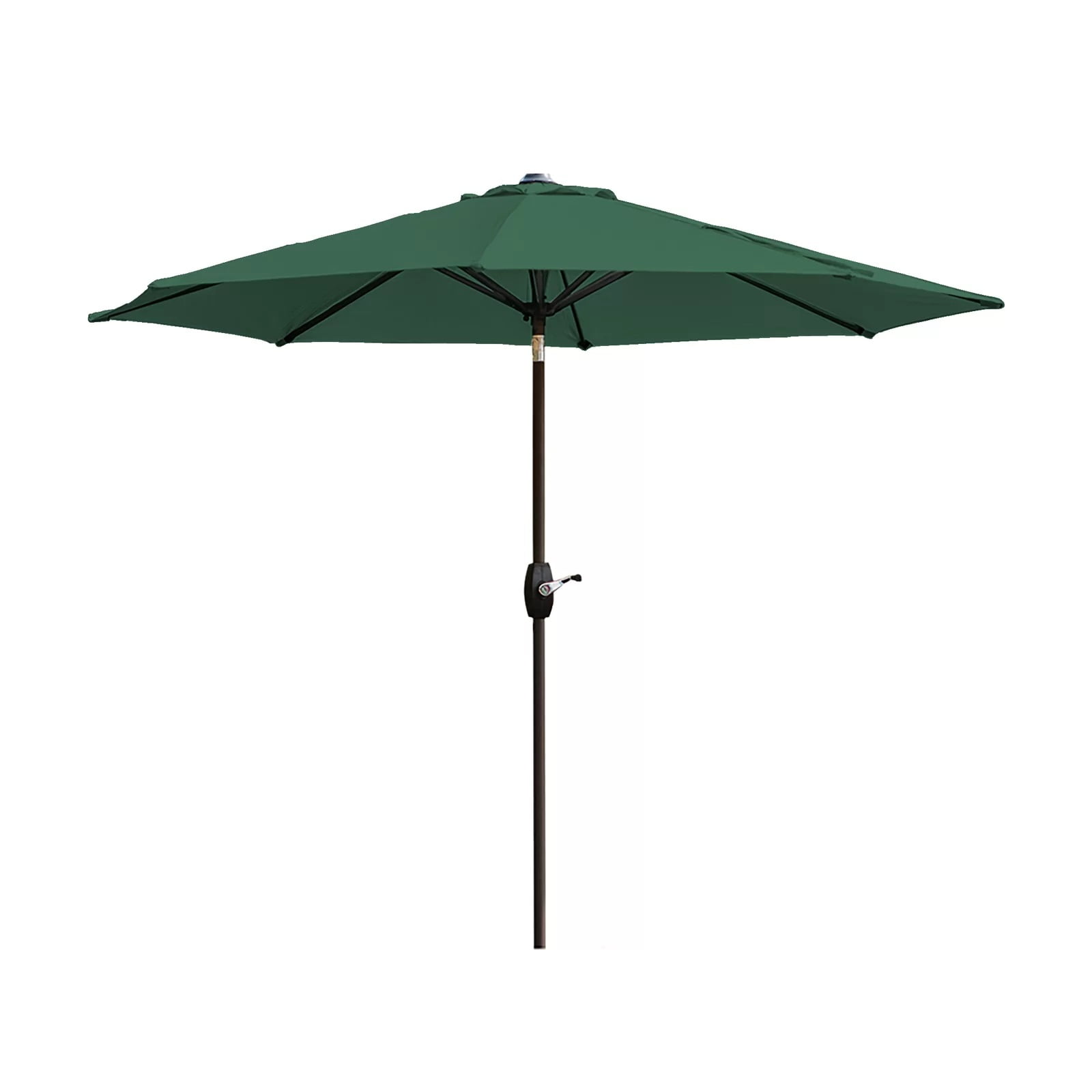 WestinTrends Paolo 9 Ft Patio Umbrella with Base Included, Market Table Umbrella with 20 Inch Fillable Bronze Round Base, Dark Green