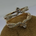 thumbnail image 4 of 14K Rose Gold Plated Silver 0.50CT Round Cut Moissanite Enhancer Gard Wrap Ring Valentine Gift, 4 of 4
