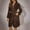 A01_Brown, variant on Women's Warm Robes Faux Velvet Sleepwear Long Sleeve Ladies Loose Nightgowns Ultra Soft Textured Loungewear Spa Robe With Pockets
