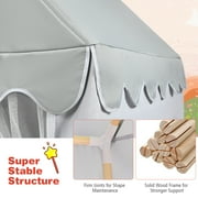 Costway Kids Play Tent Large Playhouse Children Play Castle Fairy Tent Gift w/ Mat Gray