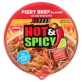 thumbnail image 2 of Nissin Foods Hot & Spicy Ramen Noodle Soup, Fiery Beef Flavor, 3.28 oz Bowl, Shelf-Stable, 2 of 8