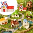 thumbnail image 3 of TINGXIN Diy Miniature Windmill Resin House E (Miniature Windmill Resin House, Fairy Garden House), Miniature Scene Decor Dollhouse Accessories Resin Dollhouse for Terrarium Fish Tank, 3 of 5