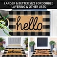 thumbnail image 6 of HearthHarmony Buffalo Plaid Area Rugs 27.5x43 Inches Brown and Black Checkered Rug Washable Front Door Mat Hand Woven Cotton Outdoor Rugs Small Rug for Front Porch Kitchen Entryway Patio Bathroom, 6 of 16
