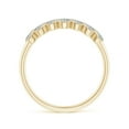 thumbnail image 2 of ANGARA Natural Diamond Two-Layer Cobblestone Ring in 14K Yellow Gold for Women (Size-2.5mm| Color-K| Clarity-I3) | April Birthstone, Anniversary, Jewelry Gift for Women | Natural Diamond Ring, 2 of 9