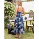 thumbnail image 3 of Vestido largo GRACE KARIN Verano 2025 con estampado floral escalonado azul marino, 3 of 6