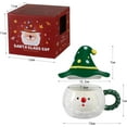 thumbnail image 6 of Santa Claus Ceramic Mug with Lid Christmas Coffee Mug Santa Tea Cup Cute Xmas Drinking Cup Holiday Gift for Women Men, 6 of 7