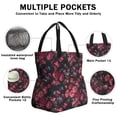 thumbnail image 3 of Pioneer Flower Floral Print Pattern Drawstring Lunch Bag Women - Drawstring Lunch Bag Insulated for Work Office - Stain-Resistant Large Lunchbags for Women with Multi-Pockets, 3 of 6