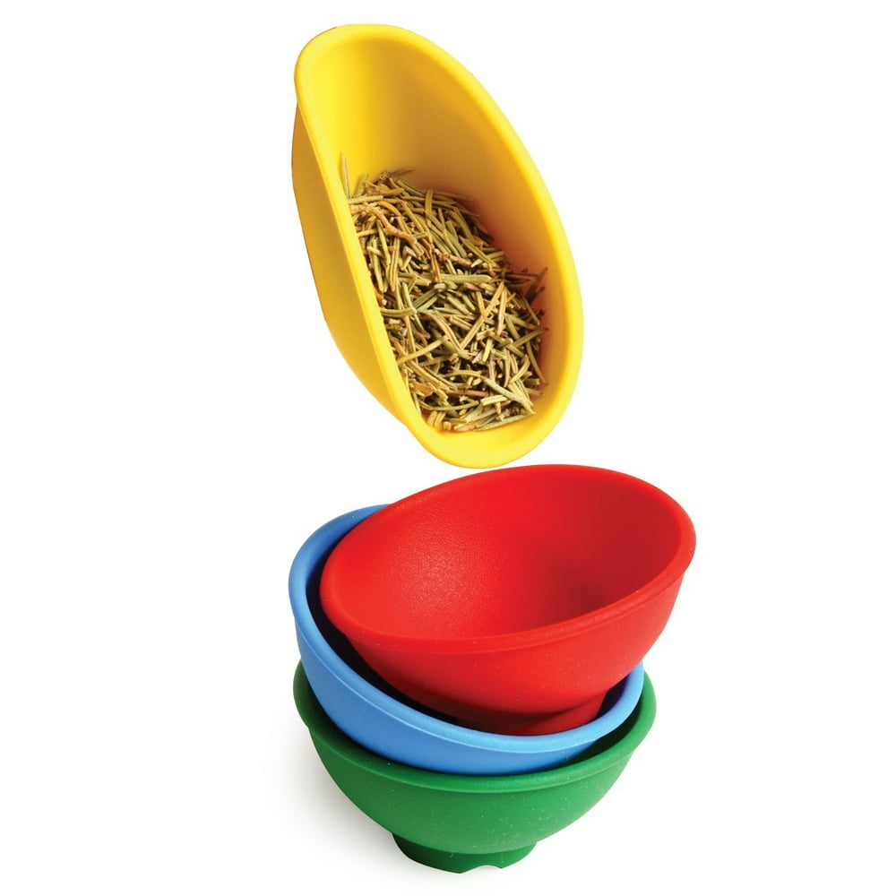 Norpro Set of 4 Mini Silicone Pinch Bowls, Assorted Colors Walmart