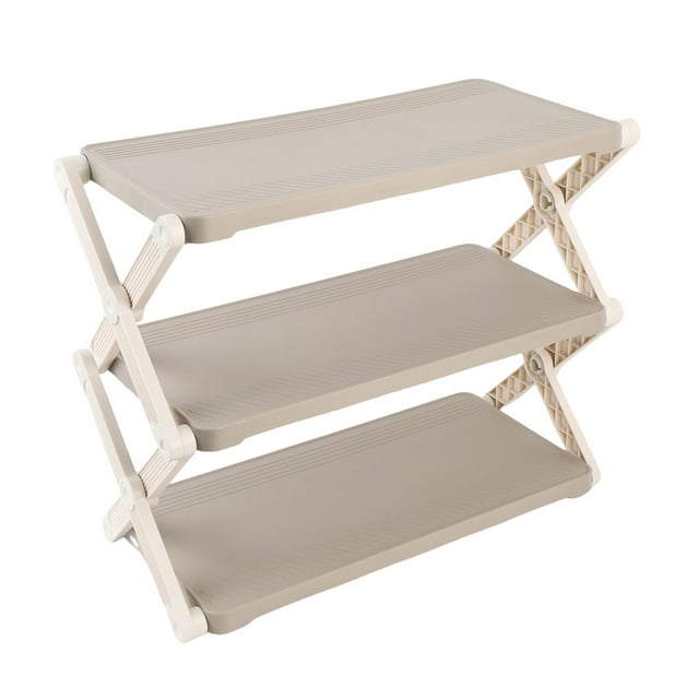 Plegador de Zapatos Plegable, Almacenamiento de Zapatos Portátiles, Organizador Con Pilares en Forma de X Espesados y Diseño de Hebilla para La Entrada