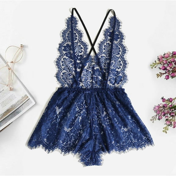 uublik Lingerie Set for Women Sexy Naughty Babydoll Plus Size Lace Sexy Naughty Bodysuit