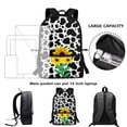 thumbnail image 6 of KUIFORTI Girls Cute Schoolbag 17 inch Sunflower Cow Print Stationery Schoolbag with Adjustable Strap and Compartment Study Accessories Organizer Bookbag, 6 of 6