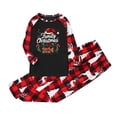 thumbnail image 2 of Odeerbi Christmas Pajamas for Family Holiday Long Sleeve Family Christmas Pajamas Matching Sets Toddler Casual Printed Top Pants Outfits Loungewear Two-Piece Sleepwear Xmas PJs Set Red, 2 of 6