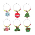 thumbnail image 2 of Wentin Reduced Jewelry Sets Wine Glass Charms Markers Set Of 6 Tags Identification Wine Charms For Stem Glasses Wine Name Tag For Tasting Party Wedding Decoration, 2 of 7