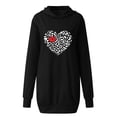 thumbnail image 3 of Seyurigaoka Women Valentine's Day Sweater Long Sleeves Unique Love Shape Print Hooded Long Pullover, 3 of 7