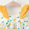 thumbnail image 4 of KDFJPTH Baby Girl Backless Wing Sundress Summer Cute Cartoon Polka Dot Print Sleeveless Princess Party Dresses With Straw Hat Size 3-4 Years, 4 of 6