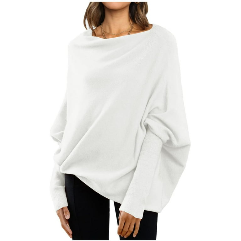 White clearance batwing sweater
