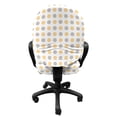 thumbnail image 3 of Vintage Office Chair Slipcover, Blue and Orange Dots White Background Classic Shabby Colored Pattern, Protective Stretch Decorative Fabric Cover, Standard Size, Orange White Cadet Blue, by Ambesonne, 3 of 5