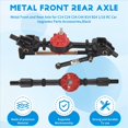 thumbnail image 4 of Eje Delantero y Trasero de Metal para C14 C24 C34 C44 B14 B24 1/16 RC Car Upgrades Parts Accessories,Negro, 4 of 5